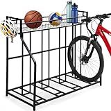 HEALTH LINE PRODUCT 4 Bike Stand, Indoor Bike Storage, Bicycle Rack for Garage - Metal Stability Floor Bicycle Station for Parking Mountain/Road/Hybrid/Fat Tire & Scooters Bike Rack for Garage