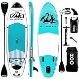 Roc Inflatable Stand Up Paddle Boards 10 ft 6 in with Premium SUP Paddle Board Accessories, Wide Stable Design, Non-Slip Comfort Deck for Youth & Adults (Teal)