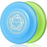 iDotha Sports Flying Disc - 2 Pack Compeition Flying Discs for Beach, Backyard, Lawn, Park, Camping and More - Great for All Ages Outdoor Flying Disc Training (Blue & Green)