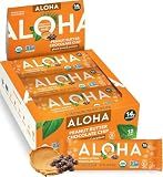 ALOHA Organic Plant Based Protein Bar | Peanut Butter Chocolate Chip, 12 Ct