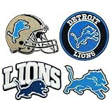 4 Pcs Cool Rugby Sports Embroidery Patches Football Fans Embroidered Badges Team Logo Patch for Sew On/Iron On Fabric Stickers Applique for Clothes, Backpacks,Hat,Jeans,Sportswear,Blue Lions