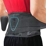 Sparthos Back Brace for Women & Men, Sciatica, Lower Back Pain - Black-L