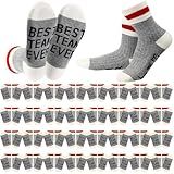 Glitopper 36 Pairs Best Team Ever Gift Socks Bulk Employee Appreciation Gifts for Women Men Team Staff Coworker Office Favors(Grey)