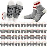Glitopper 36 Pairs Best Team Ever Gift Socks Bulk for Employee Grey