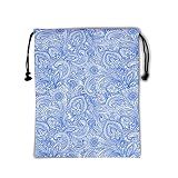 Giwawa Blue White Floral Grip Bag for Gymnasts Adjustable Gymnastic Bag