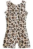 uideazone Cheetah Leotards for Girls 3t 4t Toddler Gymnastics Unitards