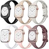 Lerobo Thin Slim Bands Compatible with Apple Watch 40mm 38mm 44mm 45mm 46mm 42mm 41mm 49mm SE iWatch Bands Ultra 3 2 1 Series 11 10 9 8 7 6 5 4 3 2 1 for Women Men, Soft Narrow Sport Strap Wristband