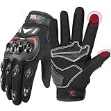 KEMIMOTO Motorcycle Gloves for Men, Touchscreen Cycling Gloves for Outdoor Sports On-Road Off-Road Mountain Motorcycle Motorcross Motorbike Dirt Bike Bicycle Racing ATV UTV