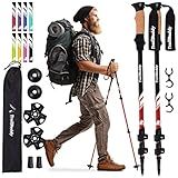TrailBuddy Trekking Poles – Lightweight 7075 Aluminum Hiking Poles for Women, Men & Seniors – Collapsible Walking Sticks for Travel, Trails & Balance