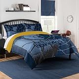 NORTHWEST Memphis Grizzlies Officially Licensed NBA Comforter Set – Full/Queen & Twin/Twin XL – Soft Bedding with Team Logo & Pillow Shams – Basketball Fan Bedroom Set, Full/Queen