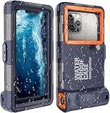 CarGad 2025 Underwater Phone Cases for Snorkeling, Waterproof Phone Case for Phone 17/16/15/14/13/12Pro Max for Galaxy S25/S24/S23/S22/S21,Scuba Underwater Photo Video(Blue)
