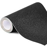 Watersay 16 Inch x 20 ft Widen Anti Slip Tape, Outdoor Non Skid Traction Tape, Waterproof Durable, Grip and Friction Tread Strips Abrasive Adhesive for Road Deck Boat Skateboards Scooters, Black