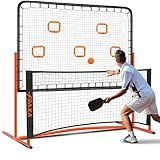 Fraxa Pickleball Rebounder Training Equipment - Pickleball Net for Solo Practice Drives Dinks Volley Accuracy - Portable for Outdoor Driveway Backyard Indoor Garage