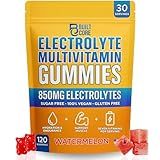 BuiltCore Electrolyte Gummies Sugar Free | Watermelon Recovery & Antioxidant Supplements for Energy, Instant Hydration & Post-Workout Performance | Energy Gummies Calcium & Vitamin C, Vegan, 120 Count