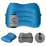 Crisonky Camping Pillow - Inflatable Pillow - Travel Pillows for Backpacking & Airplane, Lumbar Support 2.0 Blow Up Pillow, Ultralight Compressible, Comfortable, Ergonomic Pillows
