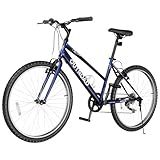 Max4out 26 inch 7-Speed Commuter Bicycle,Men's Cruiser Bike/Mountain Bike/Hybrid Bicycle,V Brake,Metal Frame, Adult Bike (Black, White, Blue, Green, Purple, Pink)