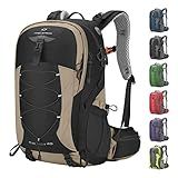 Maelstrom Hiking Backpack,Camping Backpack,40L Waterproof Hiking Daypack with Rain Cover,Lightweight Travel Backpack,Khaki