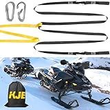 KJE Snowmobile Tow Strap 19FT, 1.2'' Heavy Duty Tow Straps with Two Hook -2200LBS Break Strength, Tow Rope Accessories for Snowmobile, ATV, Sled