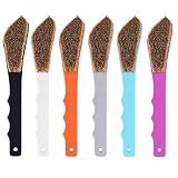 Boar Hair Rock Climbing Brush with Ergonomic Handle, Bouldering Boulder Brush as Durable Cleaning Tool for Climbing Chalk and Climbing Holds on Climbing Wall Indoor or Outdoor (Mixed 6 Colors)