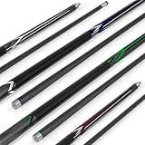 EastPoint Sports Masterton Billiard Cue 4 Pack - Includes Four 2-Piece 58" Billiard Cues with Leather Tip and Micro-Fiber Grips