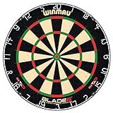 WINMAU Blade 6 Dartboard - Tournament Specification Board, Self-Healing Sisal for Durability & Scoring Precision, Ultra-Thin Wiring, Rota-Lock Leveling System