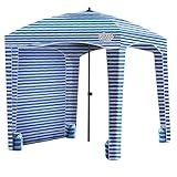 Qipi Beach Cabanas for Sand, Beach Canopy with Sandbags & Side Wall for 4 People, Easy Set Up 6' x 6' Sun Shelter, UPF 50+ UV Protection with Roof Vent, Portable for Camping, Fishing, Picnics
