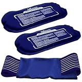 Reusable Hot and Cold Ice Packs for Injuries (3-Piece Set), Joint Pain