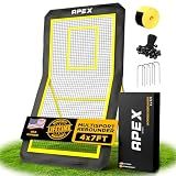 Apex Sports Lacrosse Rebounder 4x7 Ft, Adjustable 5 Angle Multi-Sport Net
