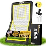Apex Sports Lacrosse Rebounder 4x7 Ft, Adjustable 5 Angle Multi-Sport Net