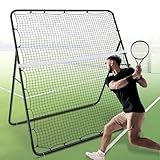 WinnerWhy Tennis Rebounder Net 7 x 8 ft Tennis Practice Rebounder Bounce Back Net with Adjustable Angle Rebound Wall Solo Trainer Pitch Back for Racquet Sports Ball Practicing