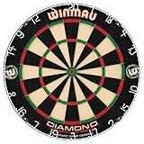 WINMAU Diamond Plus Dartboard - Tournament Specification Board, Self-Healing Sisal for Durability, Reduced Bounce-Out Wiring, Staple-Free Bullseye