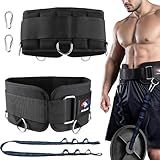 Weightlifting Belt & Dip Belt, Weighted Gym Belts for Pull Up, Dips,Squat, Powerlifting & Deadlift, Weight Lifting Belt with Adjustable 8- Loop Nylon Strap