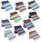 La Montana Mexican Blankets and Throws, 10 Pack, 74"x50" - Made in Mexico, Lightweight Yoga Blanket for Schools, Studios, Outdoors, Camping, Picnic, Decor - Machine Washable, Assorted (Random)