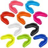 10 Pcs Sport Mouth Guards Gum Teeth Armor Game Guard for Boxing Basketball Football Hockey Karate Basketball Rugby Match (Multiple Color)