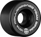 Rollerbones Team Logo 101A Recreational Roller Skate Wheels (Set of 8), Black, 57mm