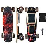 Uidter S3 Mini 1B Electric Skateboard, Electric Longboard with Remote and 10S2P 42V Swappable Battery/28 Mph Top Speed/2 * 600W Motors/12 Miles Max Range Electric Longboards for Adults & Beginners