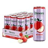 Bloom Nutrition Zero Sugar Energy Drink, Apple Crisp, 12oz 12pk