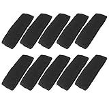 Mallofusa ? 10 PCS Cotton Sports Basketball Headband/Sweatband Head Sweat Band/Brace Gift Party Outdoor Activities (Black)