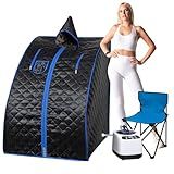 BOCHPOWER Portable Sauna Box, 3.0L Steamer, Remote Control, Folding Chair, 9 Levels (Basic Full Size)