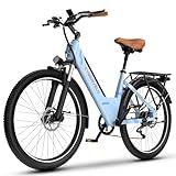 26“ Electric Bike for Adult,1000W Peak, up 80 Miles Removable Battery Ebike,Adult Electric Bicycles for All Terrain,Men Women E Bike, 7-Speed, Blue