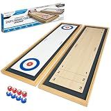 GoSports Shuffleboard and Curling 2 in 1 Tabletop Board Game