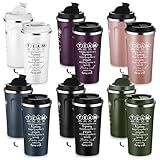 Skybooly 6 Pcs Team Appreciation Gifts for Volunteer, Stainless Steel 17oz Tumbler Best Team Ever Office Gift Ideas for Teammate Work Building Nurse Week Teacher Employees Coworkers (Colorful)