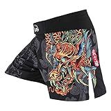 SUOTF MMA Shorts for Men Fight Shorts Men BJJ Boxing Trunks for Men Grappling SU0DK3 M Waist 33-34.6 inch