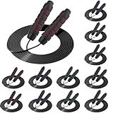 12Pcs Jump Ropes with Ball Bearings,Adjustable Skipping Rope with Soft Foam Handles,Tangle-Free Rapid Speed Jumping Rope for Fitness Workout Aerobic Exercise(4 Colors)