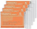 QIO CHUANG Emergency Mylar Thermal Blankets -Space Blanket Survival kit Camping Blanket (4-Pack). Perfect for Outdoors, Hiking, Survival, Bug Out Bag ，Marathons or First Aid 1