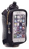 Nathan SpeedDraw 2 Insulated Handheld Running Water Bottle Flask 18oz – Double-Wall Insulation, Ergonomic Grip, Blast Valve Cap, Phone & Key Storage Pockets, Reflective Design