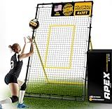 Apex Sports Adjustable Volleyball Rebounder Net 7x4 ft – Bounce Back Training Equipment with Angle Customization for Practicing Volleying, Bumping, Spiking – Durable & Portable with Travel Bag