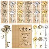 Yiyiring 12 Sets Team Appreciation Gifts Bulk for Employee Teacher Back to School Gifts Metal Bottle Opener Keychain with Thank You Cards for Staff Coworker Team Building Soccer Volleyball Club