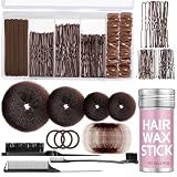 Yogode Bun Maker, Hair Bun Maker,Donut Bun Maker Set,Dark Brown