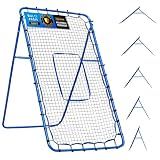 6x4FT Volleyball Rebounder Net Pro, Baseball Softball Rebound Pitch Back Net, Adjustable Angle Lacrosse Bounce Back Practice Equipment, Easy Quick Setup, Ideal for Outdoor and Backyard Training
